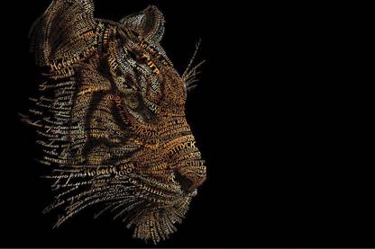 Tiger typography Paper Print