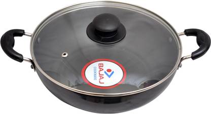 BAJAJ Hard Anodized Kadhai 24 cm diameter with Lid 2.5 L capacity