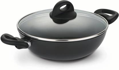Pigeon Hard anodized cookware- titanium Kadhai 20 cm diameter with Lid 0 L capacity