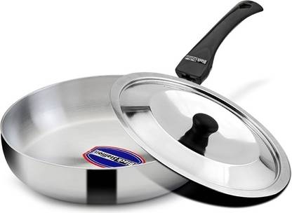 Black Stallion with Lid Taper Fry Pan 21 cm diameter with Lid 2.5 L capacity