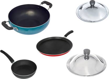 Visalam Cookwares Triple Coated Cookware Set Kadhai 0 cm diameter with Lid 0 L capacity