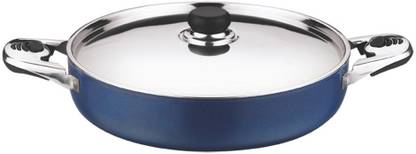 VINOD Deep Frypan 32cm with SS Lid Fry Pan 32 cm diameter with Lid 5.5 L capacity