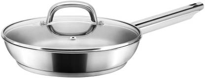 Alda Impact Bonded Stainless Steel Fry Pan with Lid Fry Pan 0 cm diameter 1 L capacity