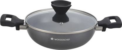 WONDERCHEF Ballerina Kadhai 20 cm diameter with Lid 1 L capacity