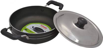 Tosaa Non-stick Kadhai 195 mm diameter with Lid 1.25 L capacity