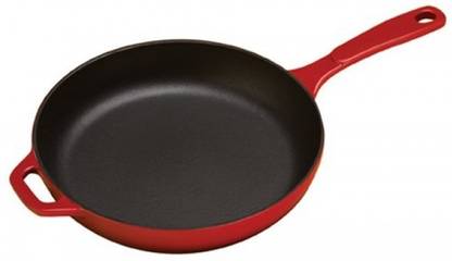 Lodge Enameled Cast Iron Island Spice Red Color Skillet (Ec11s43, 11-Inch) Kadhai 27 cm diameter 1.5 L capacity