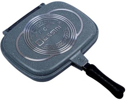 Krishna Devi Traders LLP Double side Granite Coating FryPan Grill Pan 36 cm diameter with Lid 1.5 L capacity