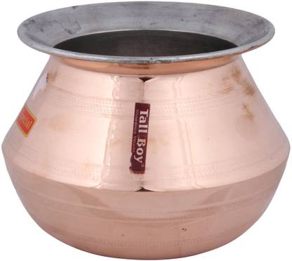 Tallboy Copper Deksha (Rice Vessel) - large Handi 1.75 L