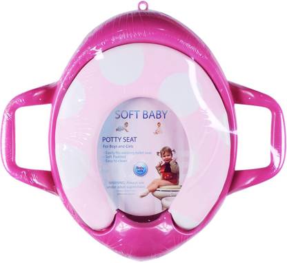 OLE BABY Soft Baby Big Polka Dots With Side Handle Potty Seat