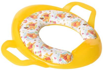 Baby Bucket Pooh Print Soft Padded Training Toilet Seat With Handles Potty Seat