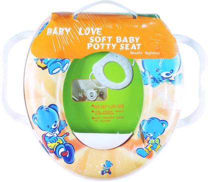 OLE BABY Soft Baby Teddy Trycicle Prints With Side Handle Potty Seat