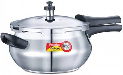 Prestige SS ALPHA 3.3 MINI HANDI 3.3 L Outer Lid Induction Bottom Pressure Cooker