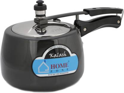 Home Zone Hard Annodised Pressure Kalash Cooker Inner Lid with Stainless Steel Lid 3 L Inner Lid Induction Bottom Pressure Cooker
