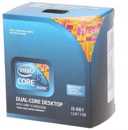 Intel Core i5-661 3.33 GHz Upto 3.6 GHz LGA 1156 Socket 2 Cores 4 Threads 4 MB Smart Cache Desktop Processor