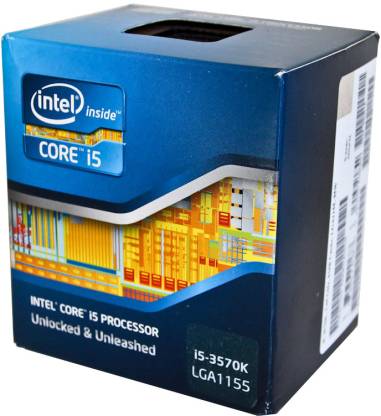 Intel Core i5 3570K 3.4 GHz Upto 3.8 GHz LGA 1155 Socket 4 Cores 4 Threads 6 MB Smart Cache Desktop Processor