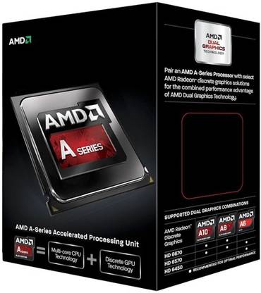 AMD A6-6400K 3.9 GHz Upto 4.1 GHz FM2 Socket 1 Cores 2 Threads 1 MB L2 0 MB L3 Desktop Processor