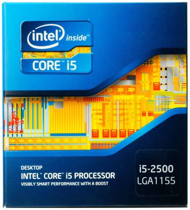 Intel Core i5-2500 3.3 GHz Upto 3.7 GHz LGA 1155 Socket 4 Cores 4 Threads 6 MB Smart Cache Processor