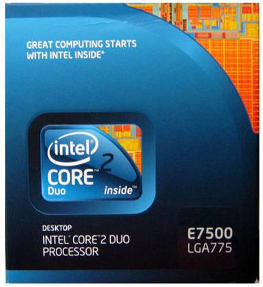 Intel Core 2 Duo E7500 2.93 GHz LGA 775 Socket 2 Cores 2 Threads 3 MB L2 Cache Desktop Processor