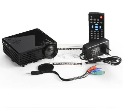 WONDERWORLD GoPro™ Mini 1080P HD Multimedia LED LCD Home Cinema Theater AV TV VGA HDMI (100 lm / 1 Speaker / Remote Controller) Portable Projector
