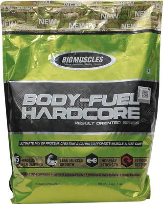 BIG MUSCLES Bodyfuel 5kg Chocolate Weight Gainers/Mass Gainers
