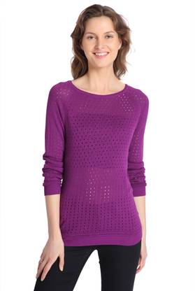 VERO MODA Round Neck Solid Women Pullover
