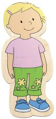 Beleduc Your Body 5 Layer Wooden Puzzle, Girl
