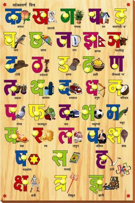 Kinder Creative Nepali Varnamala Pictures with Knobs