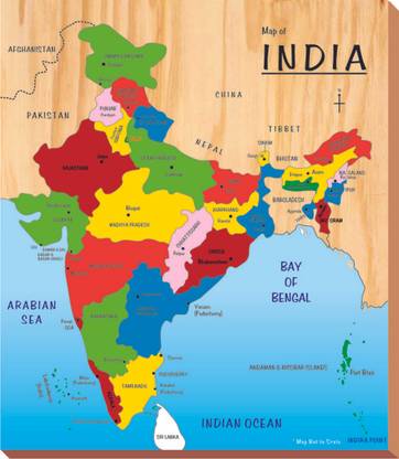 Kinder Creative Map of India