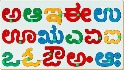 Little Genius Kannada Alphabets with Knob