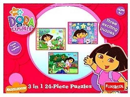FUNSKOOL Nickelodeon Dora the Explorer 3-in-1 Puzzle