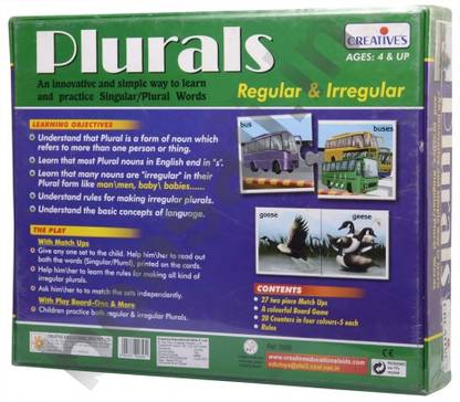 Creative Educational Aids Plurals - Regular and Irregular Educational Board Games