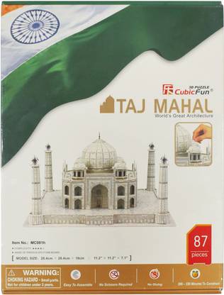 ASIAN HOBBY CRAFTS ***Taj Mahal (3D Puzzle World's Greatest Architecture ) Model Size -30cm x 30cm x 18cm