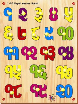 Kinder Creative Nepali Numbers with Knobs