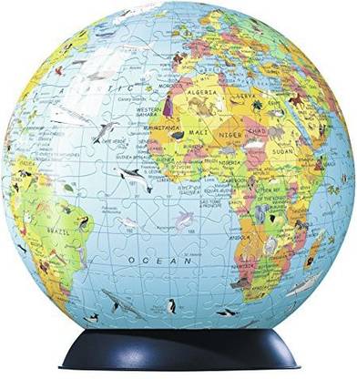 RAVENSBURGER Puzzle Ball Globe + Booklet; 240 pieces