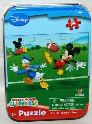 DISNEY Mickey Mouse Clubhouse 24-Piece Jigsaw in a Tin - Football Game