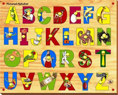 Kinder Creative Pictured Alphabet with Knobs