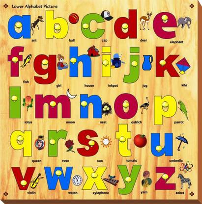 Kinder Creative Lower Alphabet Pictures with Knobs