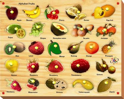 किंडर क्रिएटिव Alphabet Fruits with Knobs