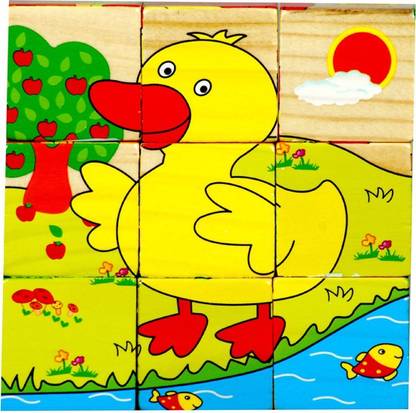 Montez Animal Block Wooden P 9 Pieces