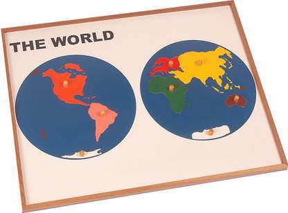 Kidken Montessori Map Puzzle: World