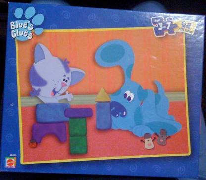 MATTEL Clues Puzzle Blue And Periwinkle Playing Blocks