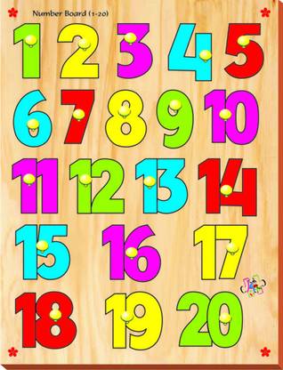Kinder Creative Number Board with Knobs