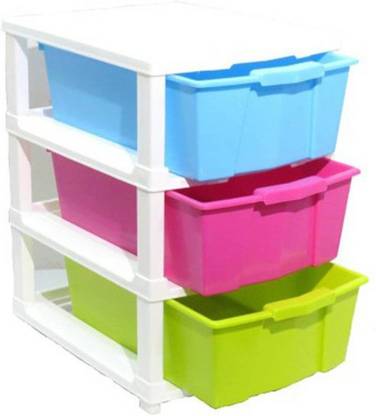 ROYALDEAL Plastic Free Standing Chest of Drawers
