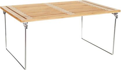 howards Bamboo Stacking Shelf - Large Steel Wall Shelf