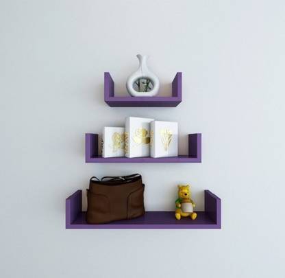 Wooden Wall Self by Custom Decor MDF (Medium Density Fiber) Wall Shelf