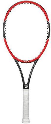 WILSON Pro Staff 97 LS Strung with Luxilon Red, Black Unstrung Tennis Racquet