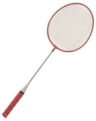 Champion Sports Badminton Racket Red, White Strung Badminton Racquet