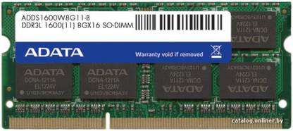 ADATA Premier DDR3 8 GB (Dual Channel) Laptop (ADDS1600W8G11-B)