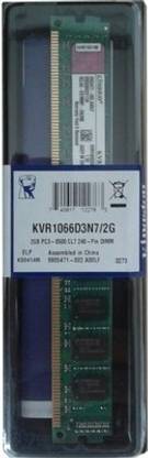 KINGSTON DDR3 2 GB PC DRAM (KVR1066D3N7/2G)