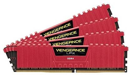 Corsair Vengeance LPX 4 X 4GB - 2666Mhz DDR4 16GB (Quad Channel) PC (CMK16GX4M4A2666C16R RED)